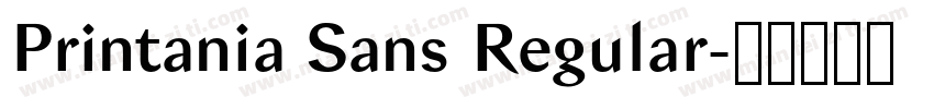 Printania Sans Regular字体转换